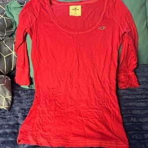 Hollister Women's Scarlet Long Sleeve Tee